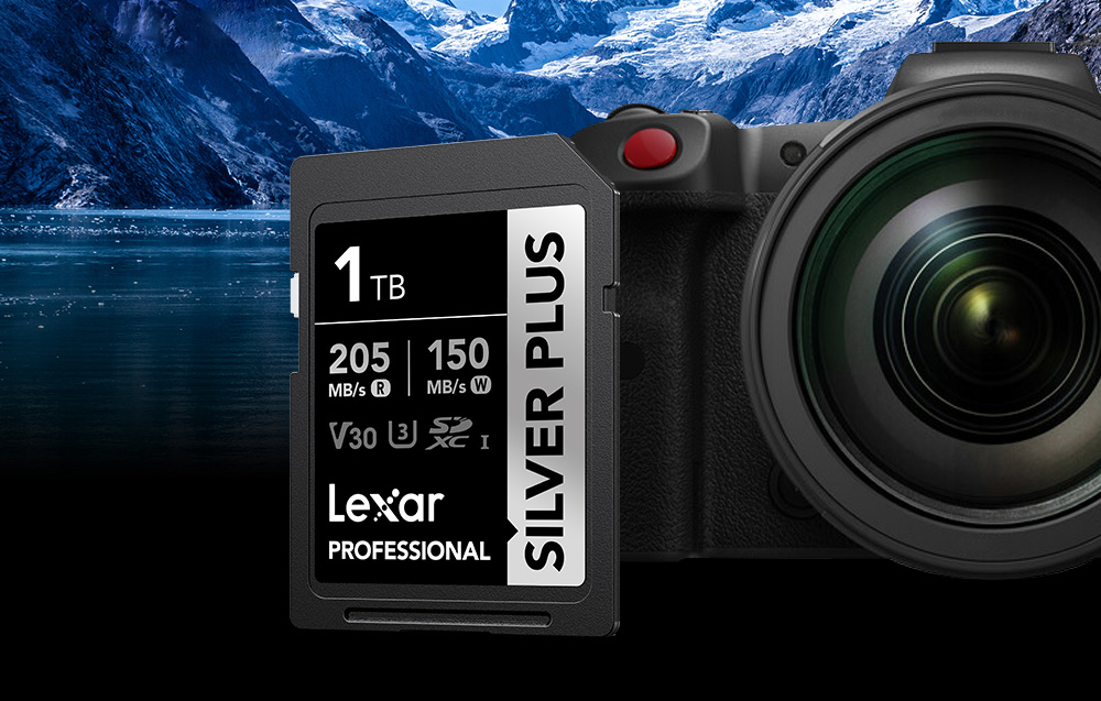 SDXC atminties kortelė - Lexar Professional Sidabrinis PLUS SDXC 1TB 205MB/s skaitymas, 150MB/s rašymas aprašymas - Prekės nuotrauka