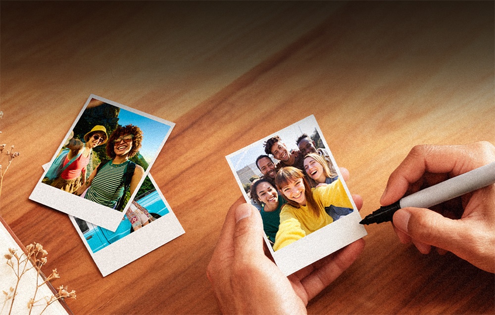 Spausdintuvas Liene Amber 3x3" Self-Adhesive Photo Paper, 40 Sheets + 1 Refill aprašymas - Prekės nuotrauka
