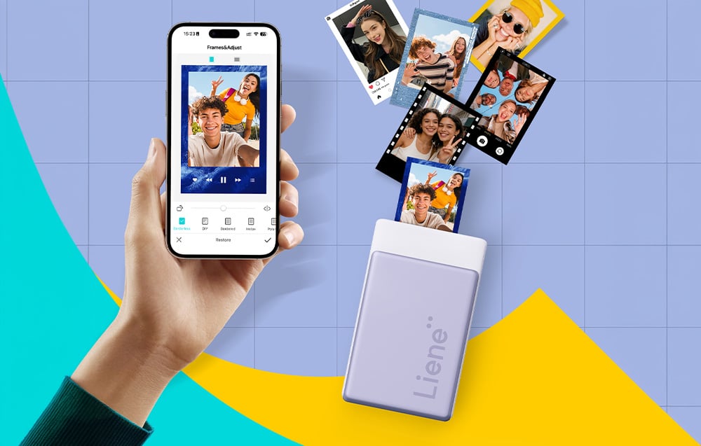 LIENE Pearl N200 Pro 2x3" Portable Photo Spausdintuvas (Violetinė) aprašymas - Prekės nuotrauka
