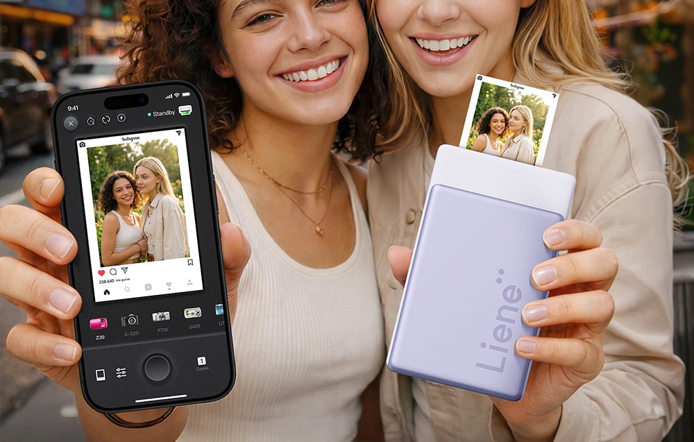 LIENE Pearl N200 Pro 2x3" Portable Photo Spausdintuvas (Violetinė) aprašymas - Prekės nuotrauka