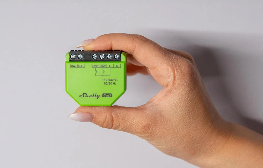 Shelly GEN3 DALI dimeris pagrindinis valdiklis (Wifi, Bluetooth) aprašymas - Prekės nuotrauka Shelly GEN3 DALI dimeris pagrindinis valdiklis (Wifi, Bluetooth) aprašymas - Prekės nuotrauka