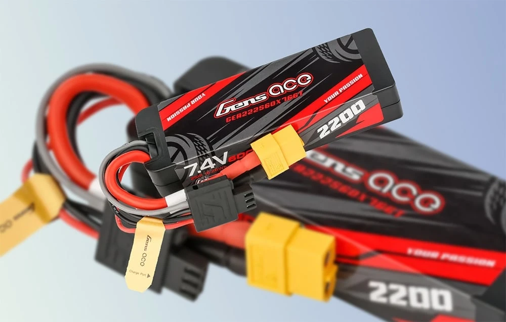 Lipo Gens ace G-Tech 2200 mAh 7,4 V 2S1P 60C GRP-76 kietojo korpuso baterija su XT60 kištuku aprašymas - Prekės nuotrauka Lipo Gens ace G-Tech 2200 mAh 7,4 V 2S1P 60C GRP-76 kietojo korpuso baterija su XT60 kištuku aprašymas - Prekės nuotrauka