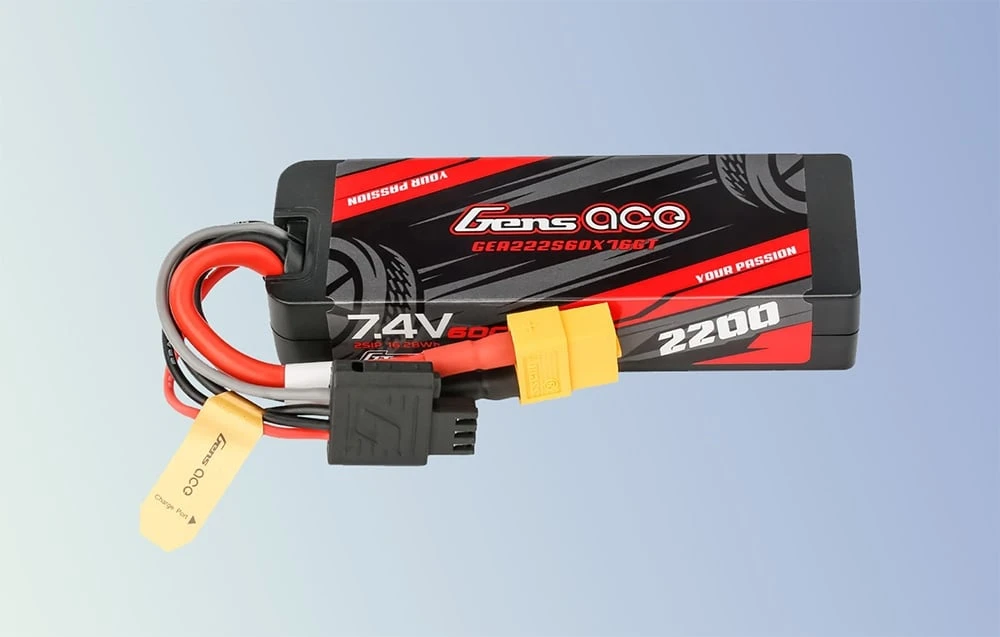 Lipo Gens ace G-Tech 2200 mAh 7,4 V 2S1P 60C GRP-76 kietojo korpuso baterija su XT60 kištuku aprašymas - Prekės nuotrauka Lipo Gens ace G-Tech 2200 mAh 7,4 V 2S1P 60C GRP-76 kietojo korpuso baterija su XT60 kištuku aprašymas - Prekės nuotrauka