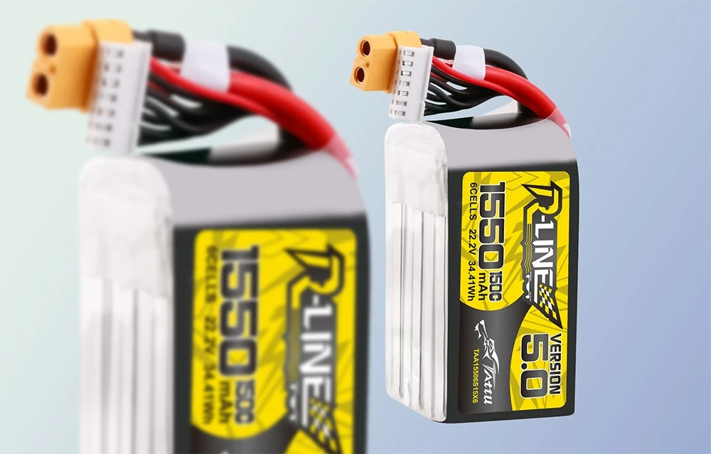 Gens Ace & Tattu Lipo Tattu R-Line versija 5.0 1550mAh 22.2V 150C 6S baterija su XT60 jungtimi aprašymas - Prekės nuotrauka
