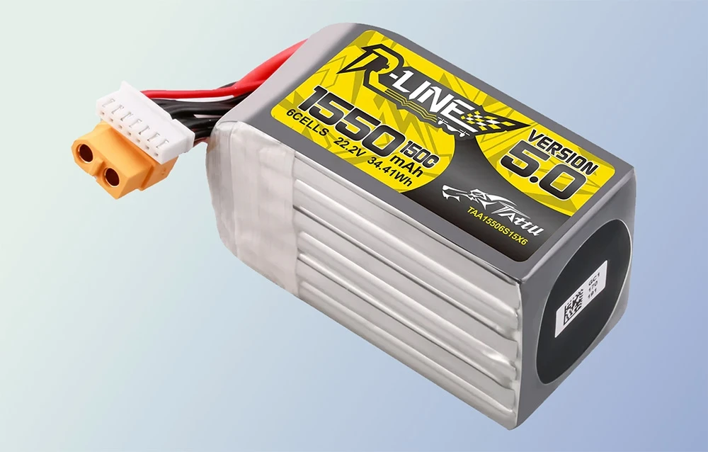 Gens Ace & Tattu Lipo Tattu R-Line versija 5.0 1550mAh 22.2V 150C 6S baterija su XT60 jungtimi aprašymas - Prekės nuotrauka