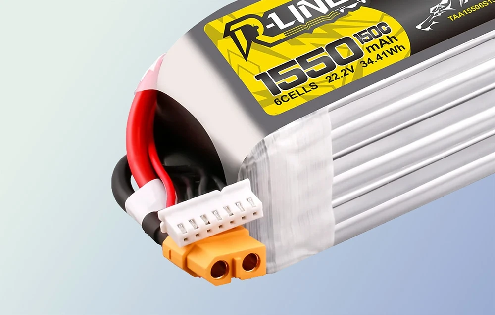 Gens Ace & Tattu Lipo Tattu R-Line versija 5.0 1550mAh 22.2V 150C 6S baterija su XT60 jungtimi aprašymas - Prekės nuotrauka