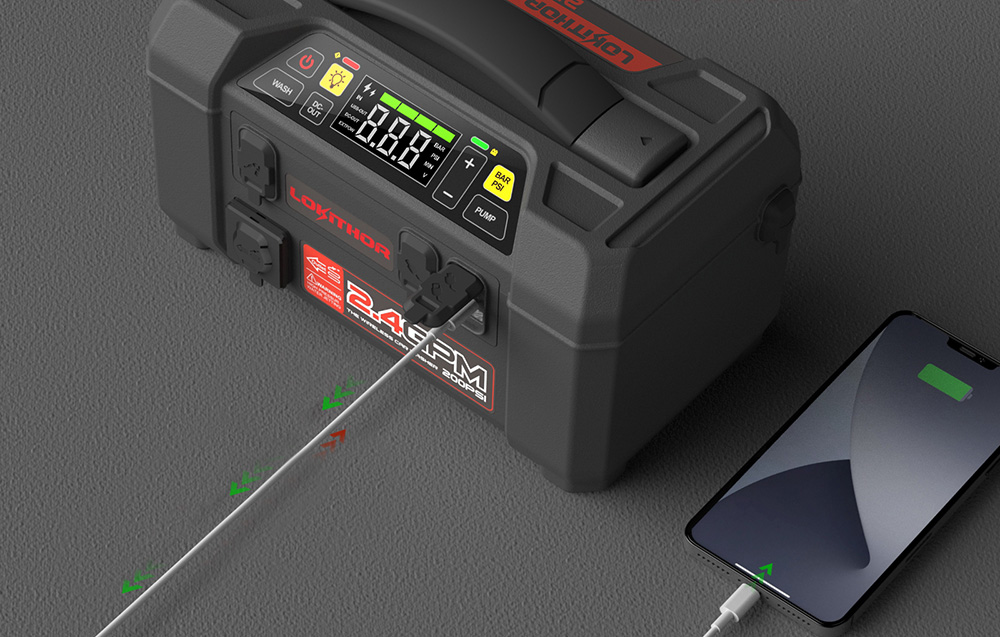 5in1 Lokithor AW401, Powerbank / Jump Starter 20000mAh, 2500A aprašymas - Prekės nuotrauka 5in1 Lokithor AW401, Powerbank / Jump Starter 20000mAh, 2500A aprašymas - Prekės nuotrauka