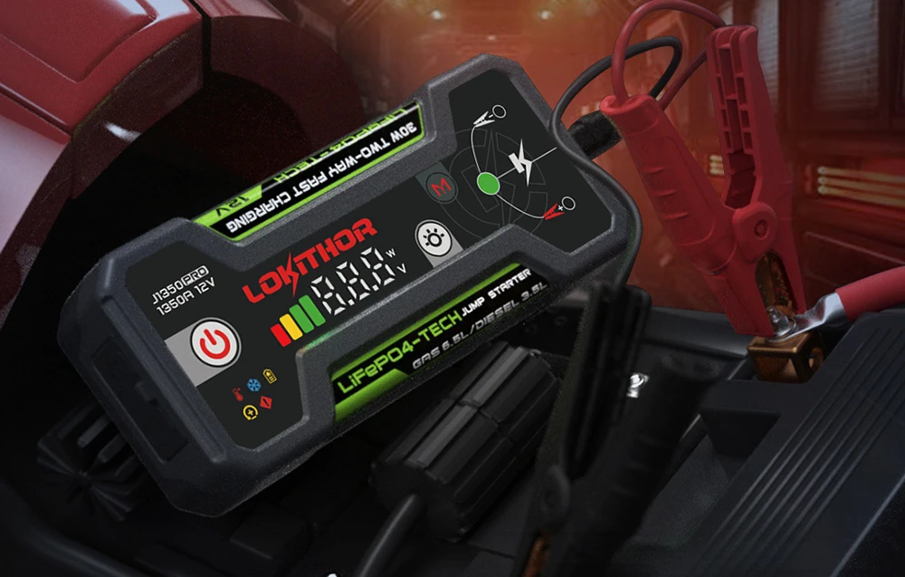 Startinis Įkroviklis - Lokithor J1350 Pro 1350A Piko Srovė Benzininiams Iki 6.5 L Dyzeliniams Iki 3.5 L Juodas aprašymas - Prekės nuotrauka Startinis Įkroviklis - Lokithor J1350 Pro 1350A Piko Srovė Benzininiams Iki 6.5 L Dyzeliniams Iki 3.5 L Juodas aprašymas - Prekės nuotrauka