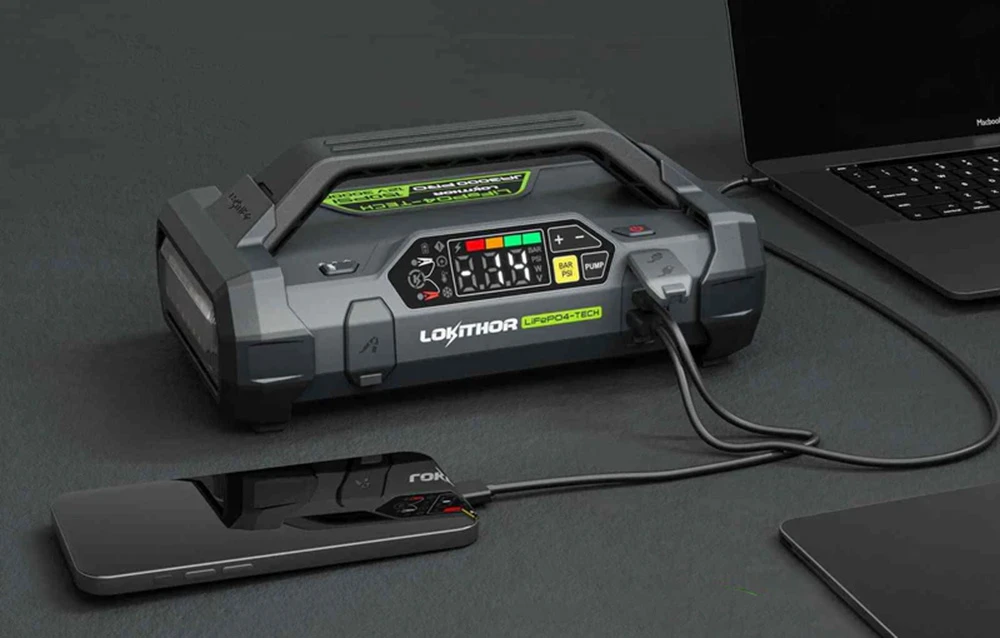 LOKITHOR JA30000 PRO 46.08 Wh 3000 A Jump Starter aprašymas - Prekės nuotrauka