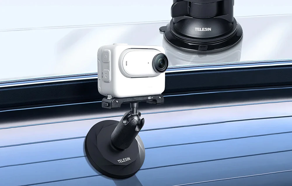 Magnetinio pagrindo ir siurbtuko pagrindo rinkinys TELESIN, skirtas Insta360 GO 3 aprašymas - Prekės nuotrauka