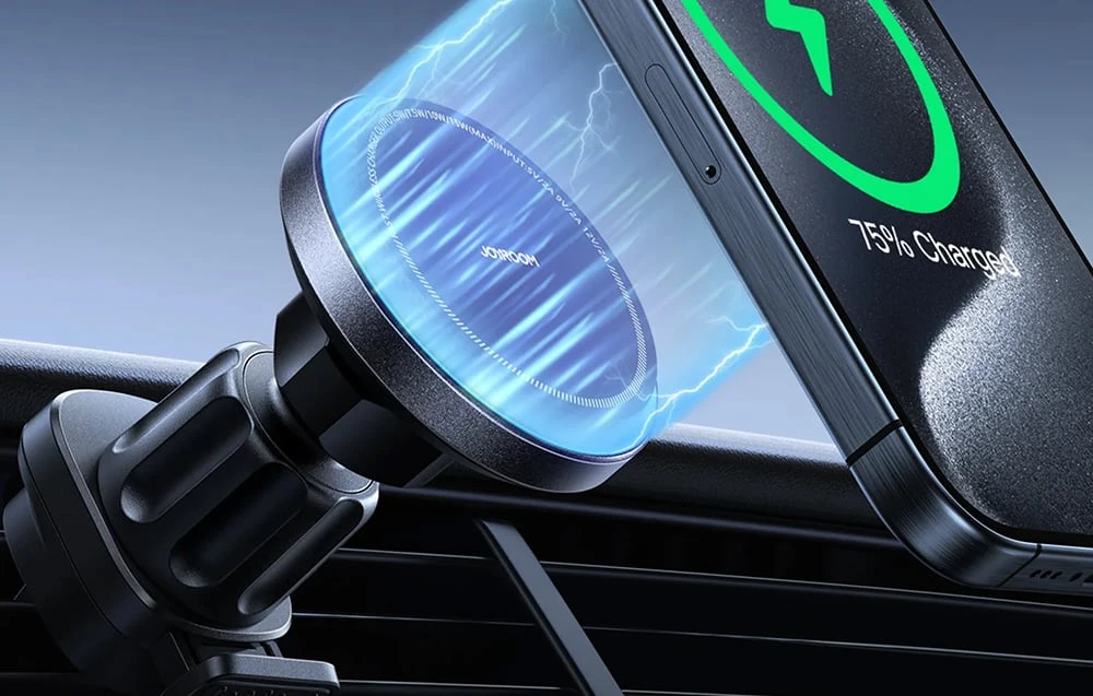 Automobilinis laikiklis-įkroviklis Joyroom JR-ZS387 MagSafe 15W juodas aprašymas - Prekės nuotrauka Automobilinis laikiklis-įkroviklis Joyroom JR-ZS387 MagSafe 15W juodas aprašymas - Prekės nuotrauka