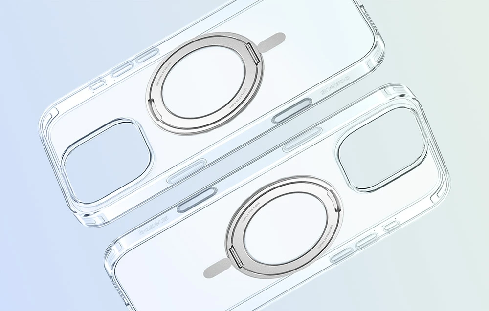 Magnetic dėklas su stoveliu Baseus SkyRing 360° Apple iPhone 16 Pro Pro skaidrus aprašymas - Prekės nuotrauka