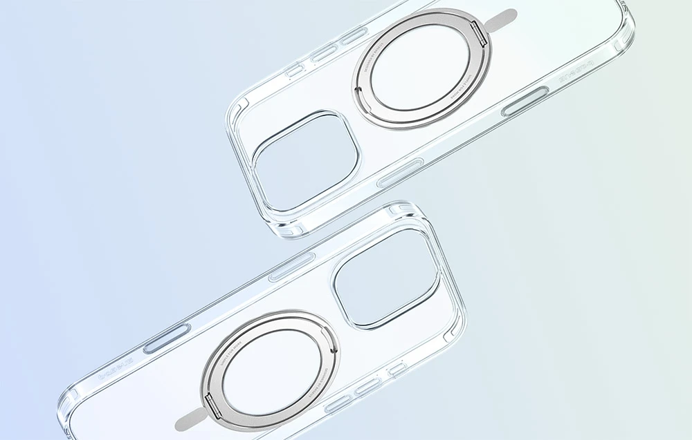Magnetic dėklas su stoveliu Baseus SkyRing 360° Apple iPhone 16 Pro Pro skaidrus aprašymas - Prekės nuotrauka