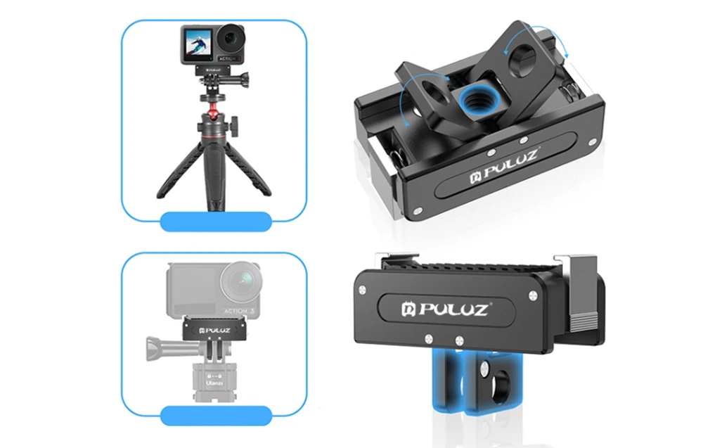 Magnetic metal stand PULUZ DJI Osmo (juodas) aprašymas - Prekės nuotrauka