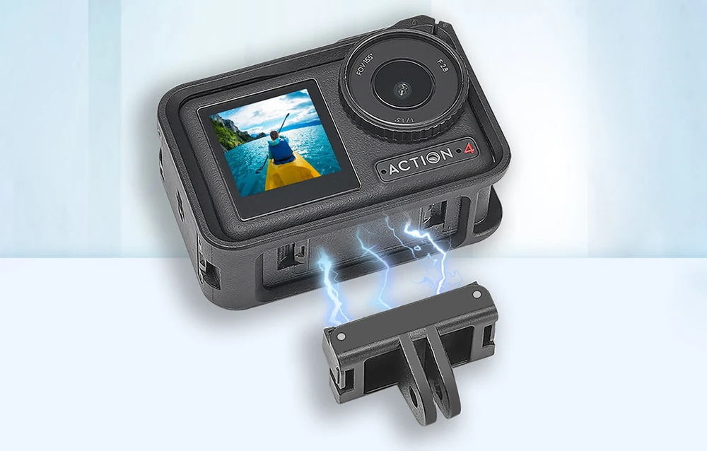 Magnetinis greito atjungimo laikiklis PULUZ skirtas DJI Osmo Action 4/3 aprašymas - Prekės nuotrauka Magnetinis greito atjungimo laikiklis PULUZ skirtas DJI Osmo Action 4/3 aprašymas - Prekės nuotrauka