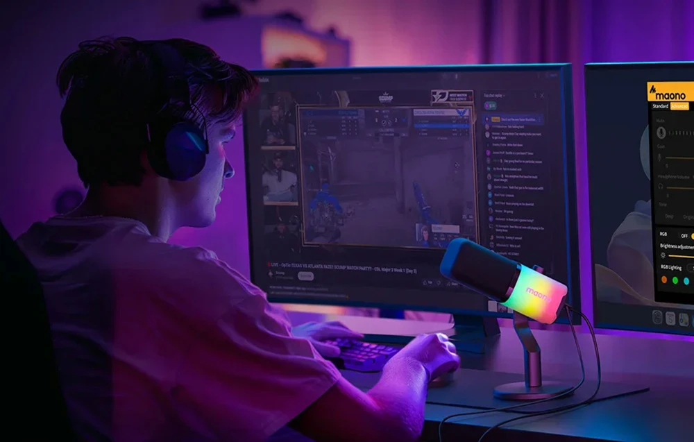 Maono PD100X RGB mikrofonas juodas aprašymas - Prekės nuotrauka Maono PD100X RGB mikrofonas juodas aprašymas - Prekės nuotrauka