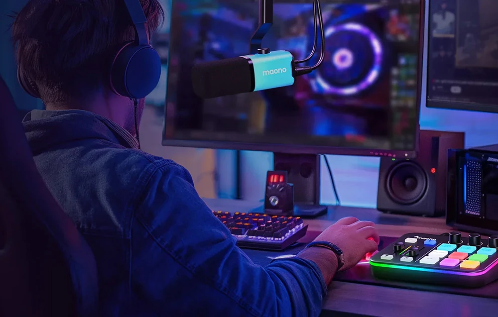 Maono PD100X RGB mikrofonas juodas aprašymas - Prekės nuotrauka Maono PD100X RGB mikrofonas juodas aprašymas - Prekės nuotrauka
