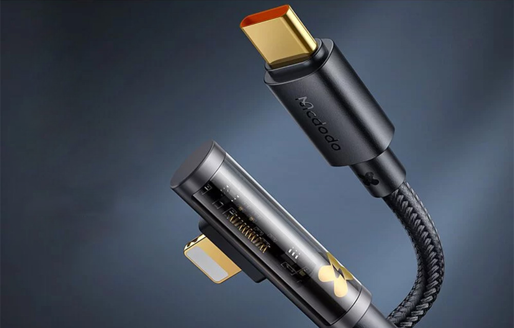 McDodo CA-3390 36 W 1.2 m USB-C prie Lightning kampo kabelio (juodas) aprašymas - Prekės nuotrauka McDodo CA-3390 36 W 1.2 m USB-C prie Lightning kampo kabelio (juodas) aprašymas - Prekės nuotrauka