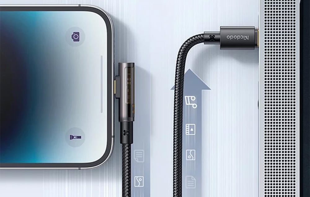 McDodo CA-3390 36 W 1.2 m USB-C prie Lightning kampo kabelio (juodas) aprašymas - Prekės nuotrauka McDodo CA-3390 36 W 1.2 m USB-C prie Lightning kampo kabelio (juodas) aprašymas - Prekės nuotrauka