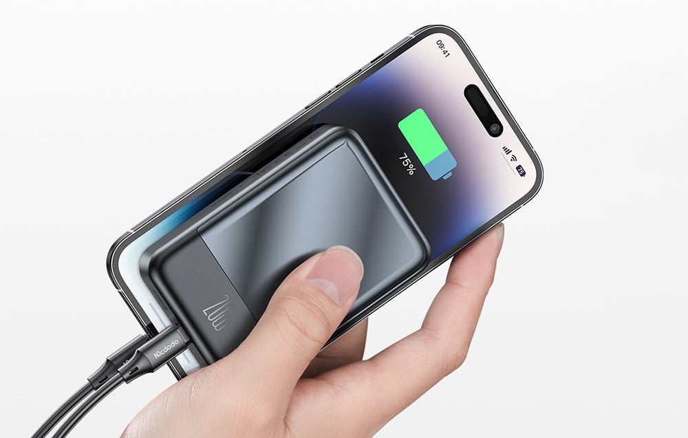 Mcdodo Magnetic Power Bank MC-4261 10000mAh, 20W (juoda) aprašymas - Prekės nuotrauka Mcdodo Magnetic Power Bank MC-4261 10000mAh, 20W (juoda) aprašymas - Prekės nuotrauka