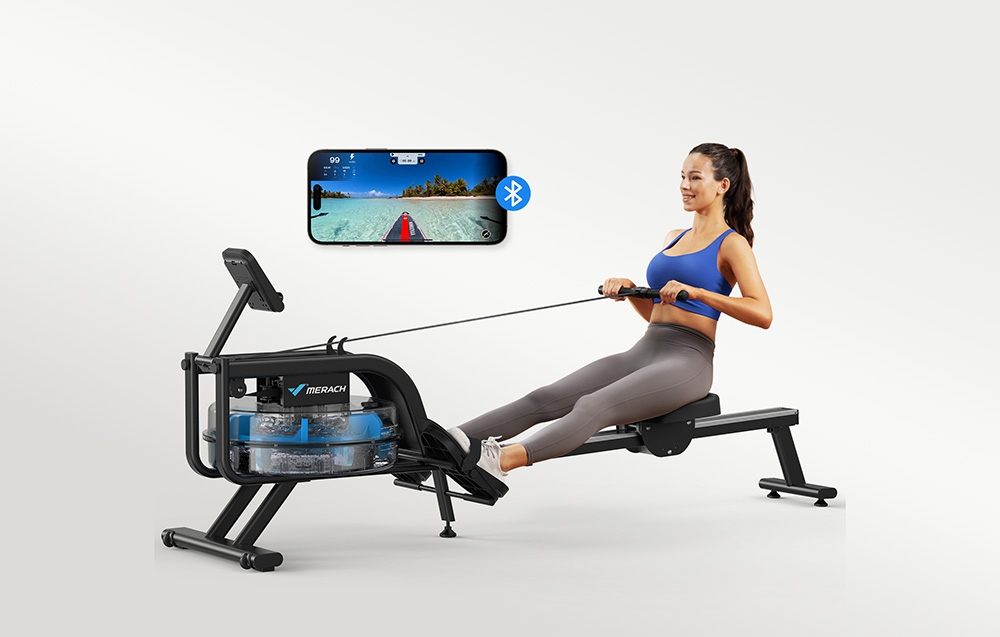 MERACH MR-R10B2 Rowing Machine (Juodas) aprašymas - Prekės nuotrauka