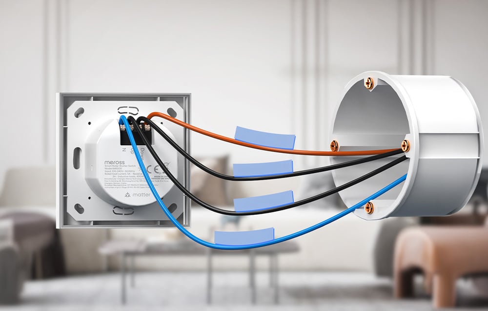 MEROSS MRS105MA-EU Smart Wi-Fi (Matter) Roller Shade Switch (4-Pack) aprašymas - Prekės nuotrauka MEROSS MRS105MA-EU Smart Wi-Fi (Matter) Roller Shade Switch (4-Pack) aprašymas - Prekės nuotrauka