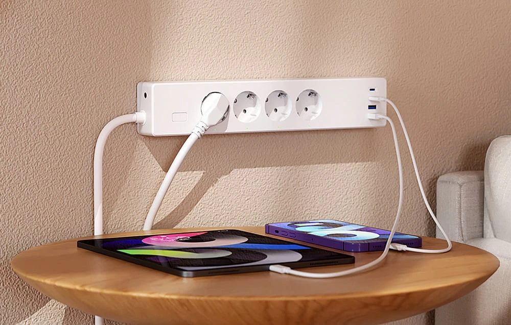 Meross MSP844 Wifi prailgintojas 4 AC kištukai 4 USB Matter aprašymas - Prekės nuotrauka