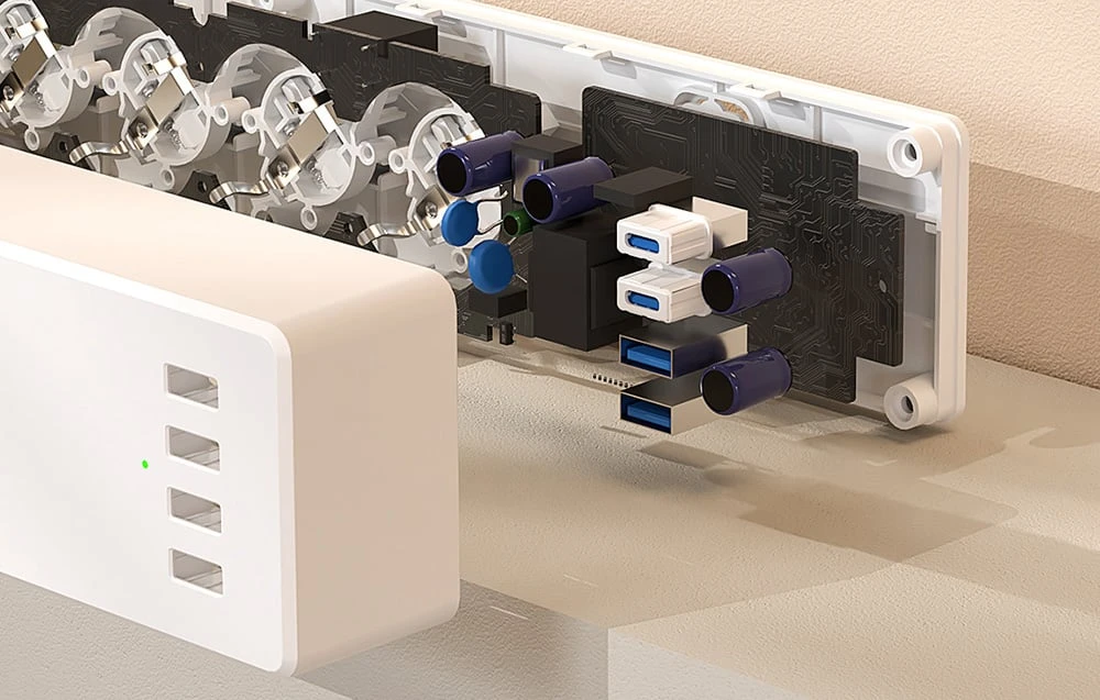 Meross MSP844 Wifi prailgintojas 4 AC kištukai 4 USB Matter aprašymas - Prekės nuotrauka