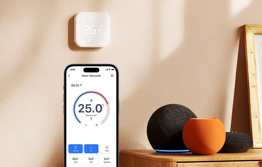 Meross MTS215 Wifi termostatas Katilo / vandens šildymo sistemai Apple Homekit, Matter, baltas aprašymas - Prekės nuotrauka Meross MTS215 Wifi termostatas Katilo / vandens šildymo sistemai Apple Homekit, Matter, baltas aprašymas - Prekės nuotrauka