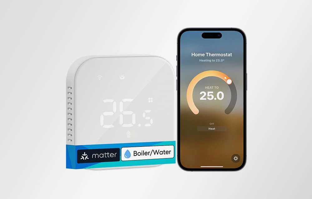 Meross MTS215 Wifi termostatas Katilo / vandens šildymo sistemai Apple Homekit, Matter, baltas aprašymas - Prekės nuotrauka Meross MTS215 Wifi termostatas Katilo / vandens šildymo sistemai Apple Homekit, Matter, baltas aprašymas - Prekės nuotrauka