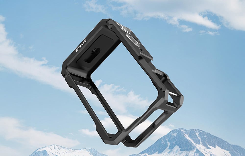 Metal protective case with a Puluz cold shoe mount for the DJI Osmo Action 6 aprašymas - Prekės nuotrauka
