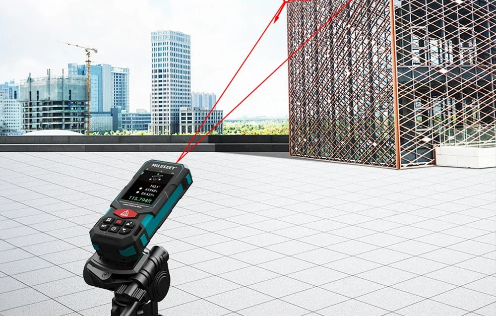 Matavimo Priemonė - Mileseey S7 Lazerinis Atstumo Matuoklis 100m, ±2 mm Tikslumas, Bluetooth, IP65 Juodas aprašymas - Prekės nuotrauka