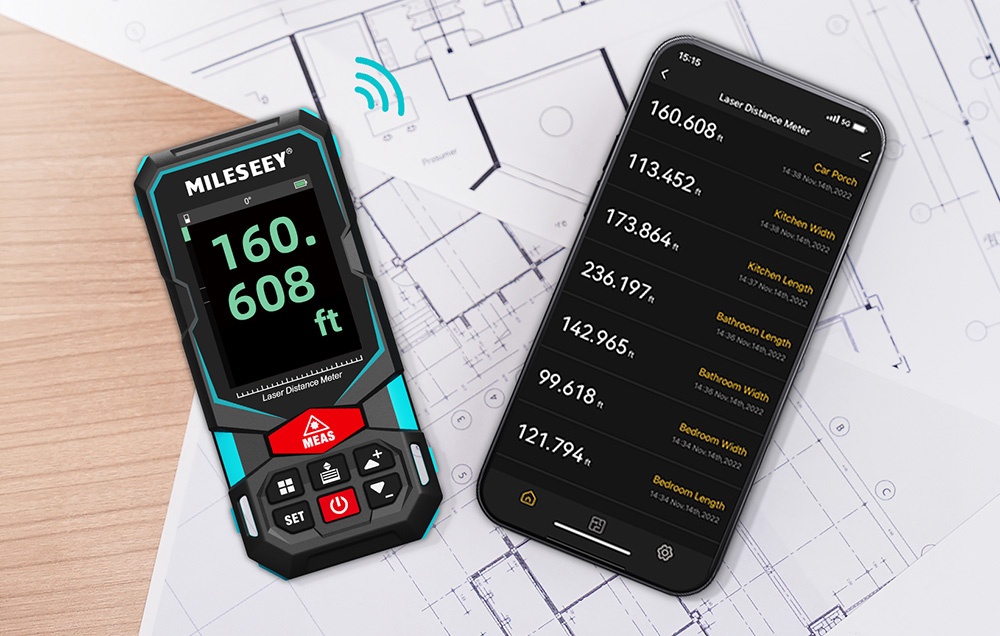 Matavimo Priemonė - Mileseey S7 Lazerinis Atstumo Matuoklis 100m, ±2 mm Tikslumas, Bluetooth, IP65 Juodas aprašymas - Prekės nuotrauka Matavimo Priemonė - Mileseey S7 Lazerinis Atstumo Matuoklis 100m, ±2 mm Tikslumas, Bluetooth, IP65 Juodas aprašymas - Prekės nuotrauka