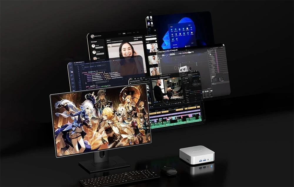 Mini PC GEEKOM A8 Ryzen 7 8745HS 16GB 1TB + Win11 Pro aprašymas - Prekės nuotrauka Mini PC GEEKOM A8 Ryzen 7 8745HS 16GB 1TB + Win11 Pro aprašymas - Prekės nuotrauka