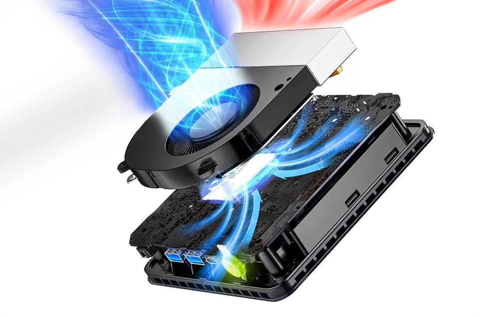 Mini PC GMKtec G11 AMD R2514 16GB 512GB Win 11 Pro aprašymas - Prekės nuotrauka