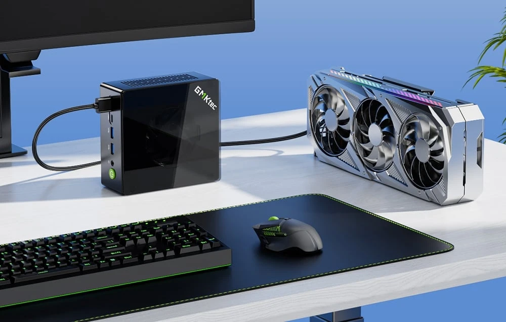 Mini PC GMKtec K8 Ryzen 7 8845HS 32GB RAM + 1TB WIN 11 Pro aprašymas - Prekės nuotrauka Mini PC GMKtec K8 Ryzen 7 8845HS 32GB RAM + 1TB WIN 11 Pro aprašymas - Prekės nuotrauka
