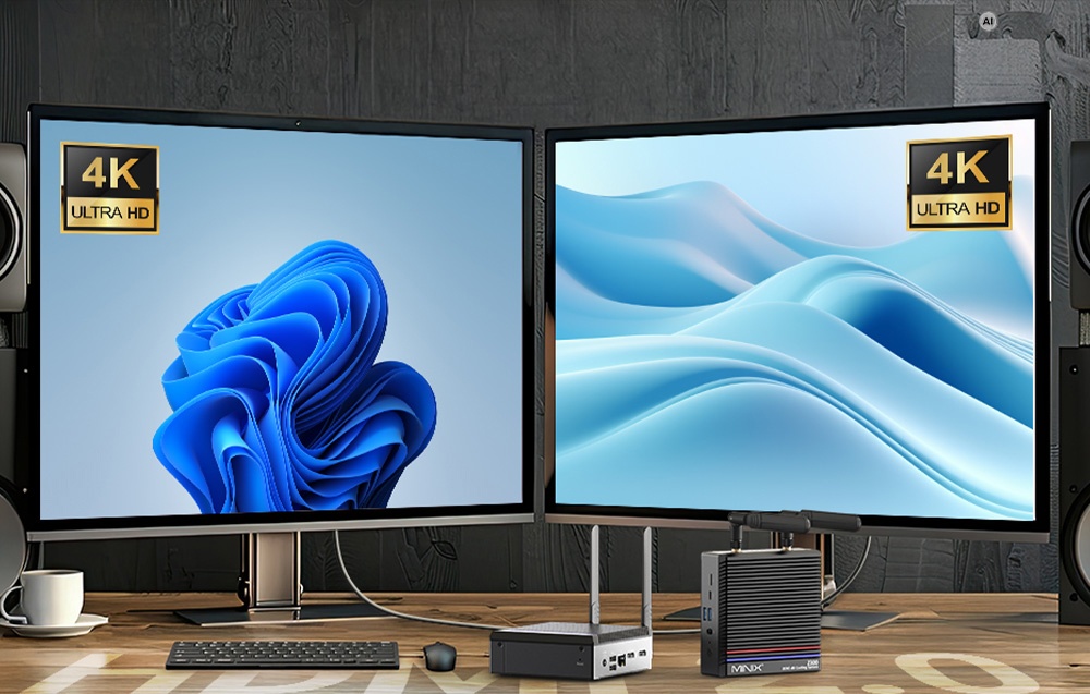 Stacionarus kompiuteris - Minix Z300-0dB Barebone Core 3 N350 | Wi‑Fi 6 aprašymas - Prekės nuotrauka