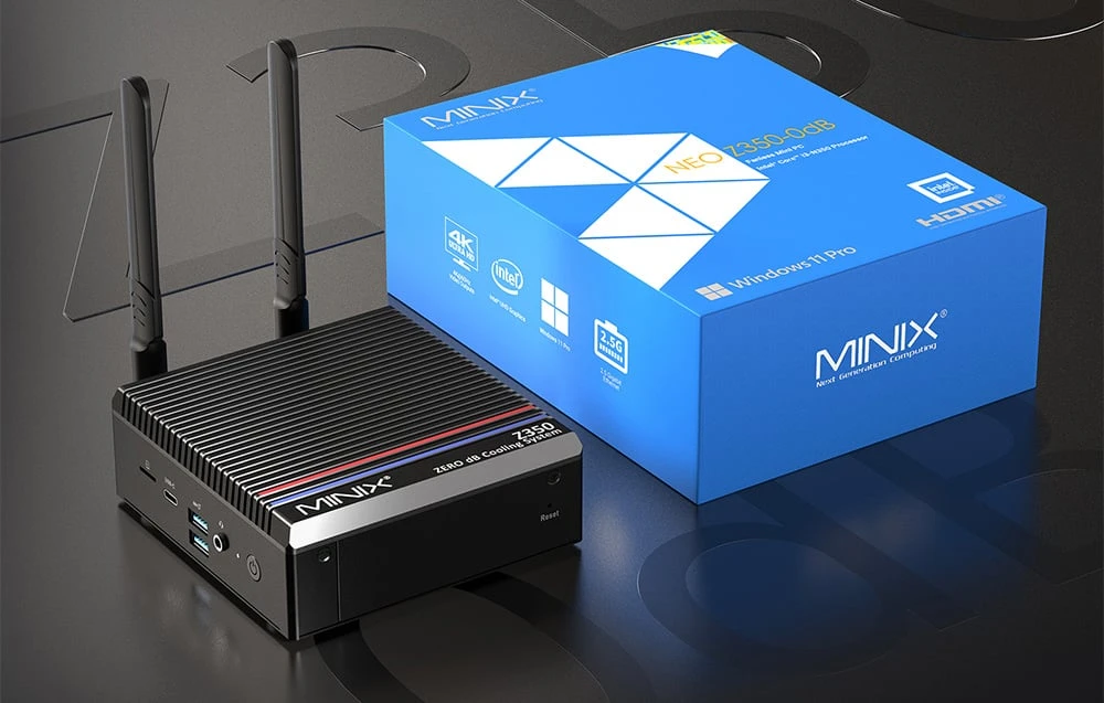 Mini kompiuteris Minix Z350 N350 16GB 512GB Windows 11 Pro aprašymas - Prekės nuotrauka