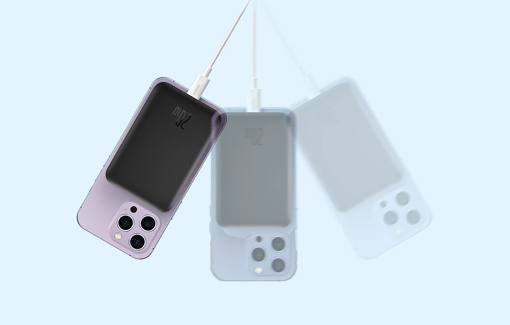 Mini Wireless PowerBank 20W Baseus - juodas aprašymas - Prekės nuotrauka Mini Wireless PowerBank 20W Baseus - juodas aprašymas - Prekės nuotrauka