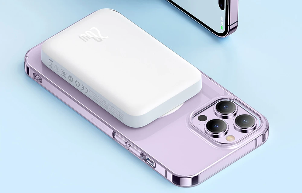 Mini Wireless PowerBank 20W Baseus - juodas aprašymas - Prekės nuotrauka Mini Wireless PowerBank 20W Baseus - juodas aprašymas - Prekės nuotrauka