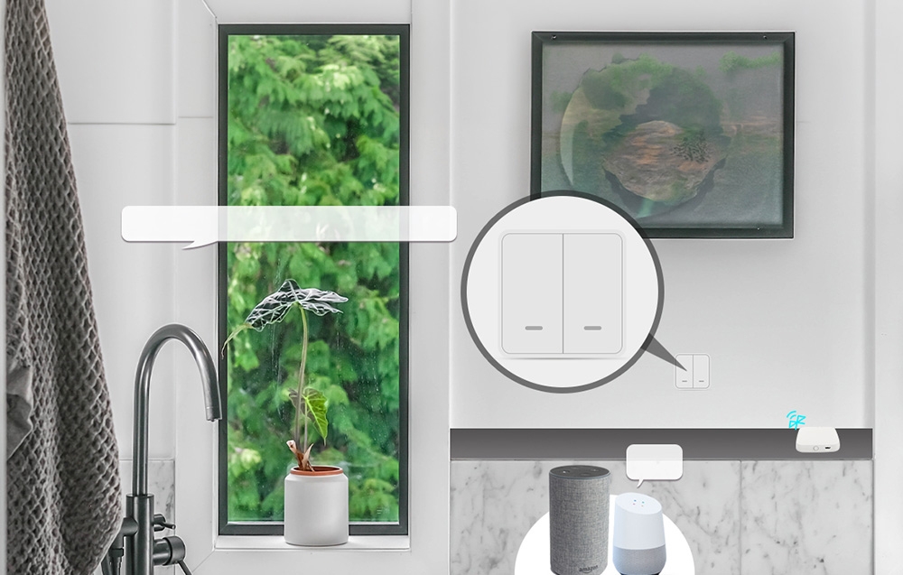 Moes Išmanių namų Bluetooth - Wi-Fi signalo stotelė, BRIDGE, MESH, TUYA / Smart Life aprašymas - Prekės nuotrauka