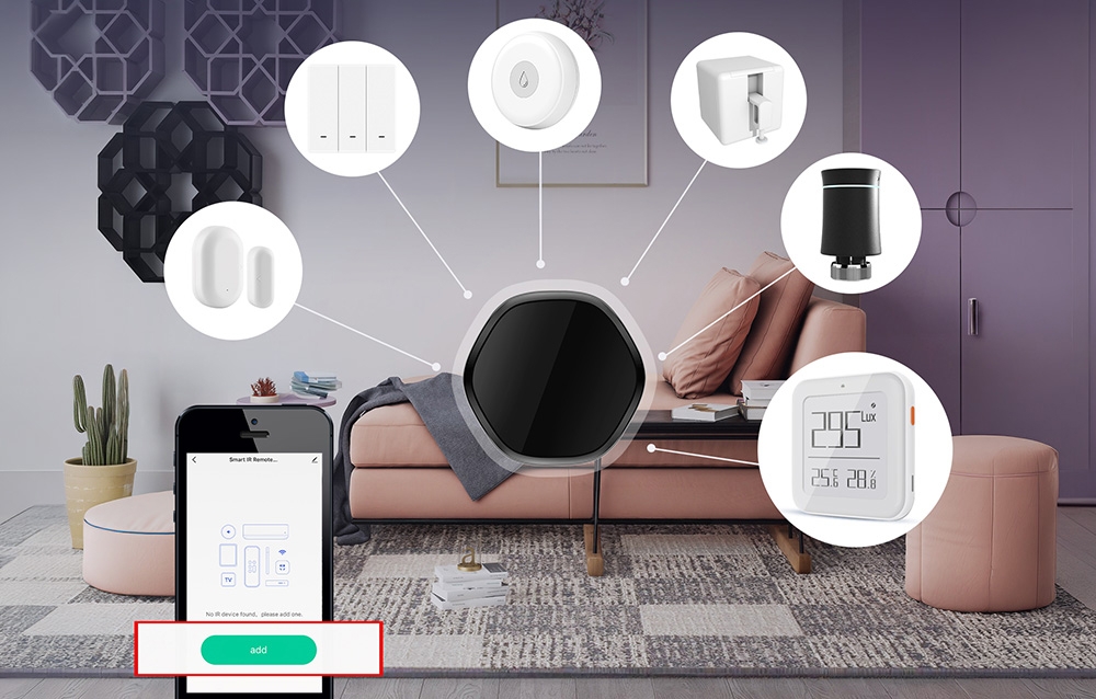 MOES MHUB-The Wi-Fi/ZigBee/BLE/IR Gateway aprašymas - Prekės nuotrauka