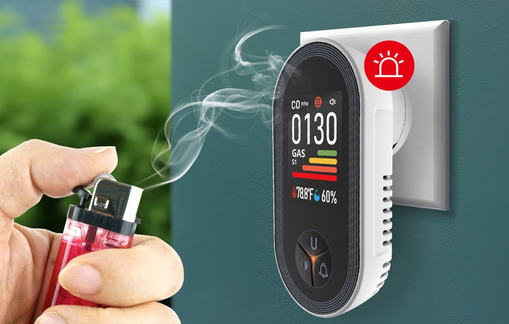 MOES S02-CG Carbon Monoxide and Gas Detector aprašymas - Prekės nuotrauka