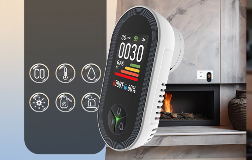 MOES S02-CG Carbon Monoxide and Gas Detector aprašymas - Prekės nuotrauka