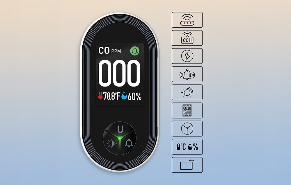 MOES S02-CO Carbon Monoxide Detector aprašymas - Prekės nuotrauka