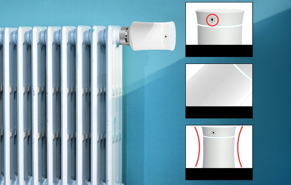 MOES TRV BY100 ZigBee Touch Thermostatic Head aprašymas - Prekės nuotrauka