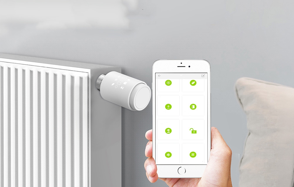 MOES TV02 ZigBee LCD Thermostatic Head aprašymas - Prekės nuotrauka