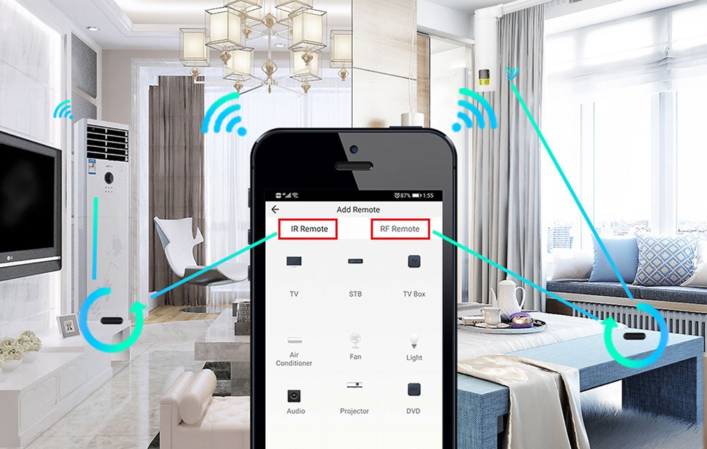 MOES UFO-R2-RF Wi-Fi RF IR Controller aprašymas - Prekės nuotrauka