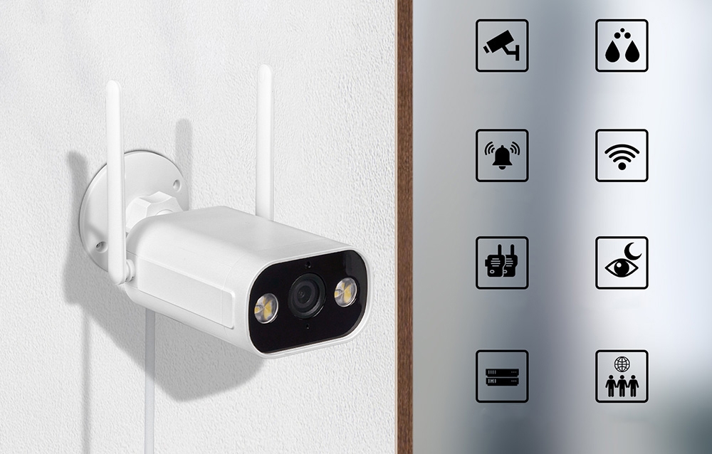MOES WCM-JD-T1 3MP Outdoor Wi-Fi IP Camera aprašymas - Prekės nuotrauka