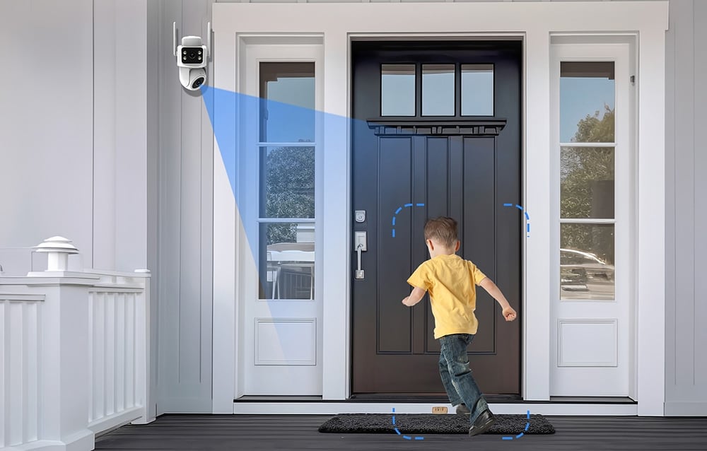 MOES WCM-Q29 8MP Dual-Lens Wi-Fi IP Camera aprašymas - Prekės nuotrauka